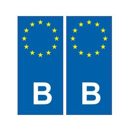 F Europe autocollant plaque