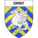 Stickers coat of arms Orny adhesive sticker