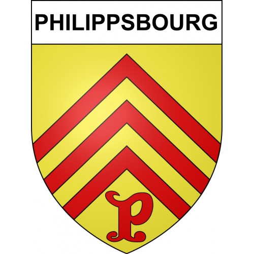 Pegatinas escudo de armas de Philippsbourg adhesivo de la etiqueta engomada