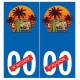 Clipperton sticker sticker number plate choice