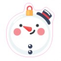Boule De Neige Noël autocollant adhésif sticker Logo84569