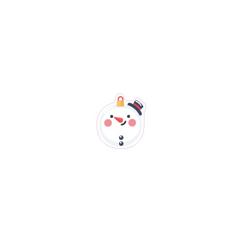 Boule De Neige Noël autocollant adhésif sticker Logo84569