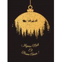 Boule Or Noël autocollant adhésif sticker Logo02546 