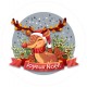 Petit renne Noël autocollant adhésif sticker Logo99564