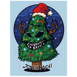 Sapin Fépeur Noël autocollant adhésif sticker Logo89754