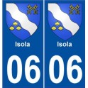 06 Isola blason ville sticker autocollant plaque