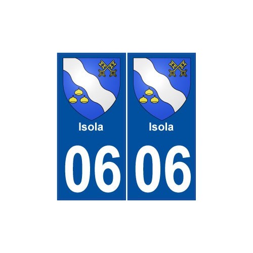 06 Isola blason ville sticker autocollant plaque
