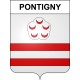 Pegatinas escudo de armas de Pontigny adhesivo de la etiqueta engomada