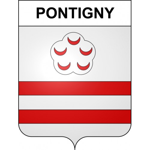 Pontigny 57 ville sticker blason écusson autocollant adhésif
