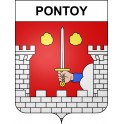 Stickers coat of arms Pontoy adhesive sticker