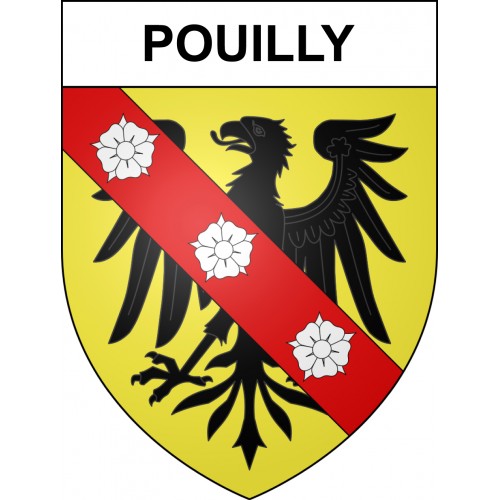 Pouilly Sticker wappen, gelsenkirchen, augsburg, klebender aufkleber