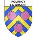 Stickers coat of arms Pournoy-la-Grasse adhesive sticker