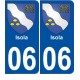 06 Isola blason ville sticker autocollant plaque