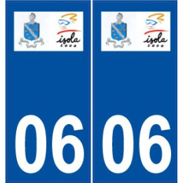 06 Isola logo ville sticker autocollant plaque
