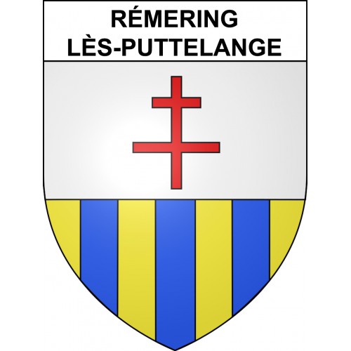 Pegatinas escudo de armas de Rémering-lès-Puttelange adhesivo de la etiqueta engomada