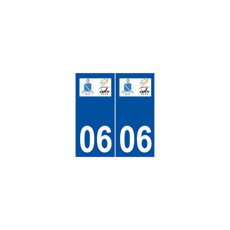 06 Isola logo ville sticker autocollant plaque