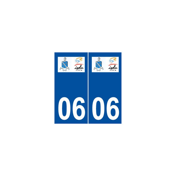 06 Isola logo ville sticker autocollant plaque