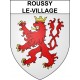 Pegatinas escudo de armas de Roussy-le-Village adhesivo de la etiqueta engomada
