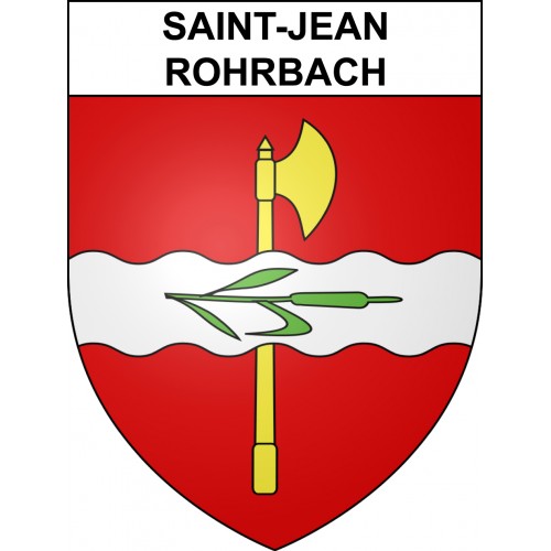 Saint-Jean-Rohrbach 57 ville sticker blason écusson autocollant adhésif