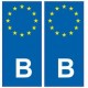 B Europe autocollant plaque