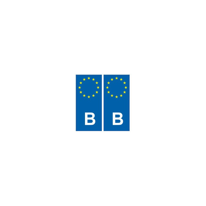 B Europe autocollant plaque