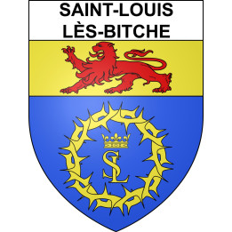 Saint-Louis-lès-Bitche Sticker wappen, gelsenkirchen, augsburg, klebender aufkleber