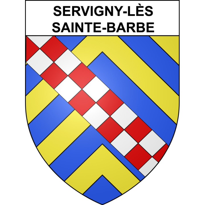 Servigny-lès-Sainte-Barbe Sticker wappen, gelsenkirchen, augsburg, klebender aufkleber