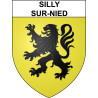 Silly-sur-Nied Sticker wappen, gelsenkirchen, augsburg, klebender aufkleber