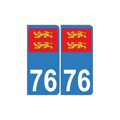 76 normandie autocollant plaque