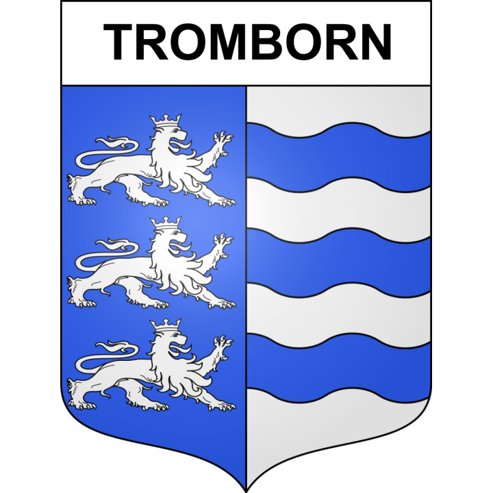 Pegatinas escudo de armas de Tromborn adhesivo de la etiqueta engomada