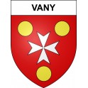 Pegatinas escudo de armas de Vany adhesivo de la etiqueta engomada