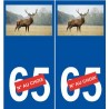 Cerf numéro choix autocollant plaque sticker