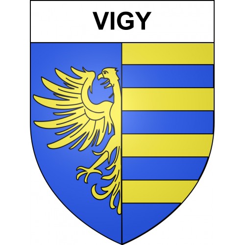 Vigy 57 ville sticker blason écusson autocollant adhésif
