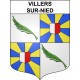Pegatinas escudo de armas de Villers-sur-Nied adhesivo de la etiqueta engomada