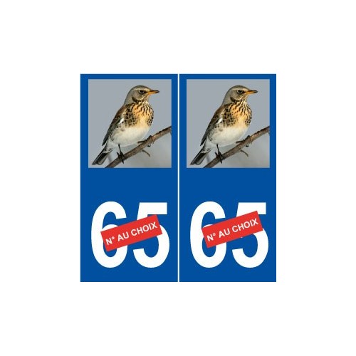 Grive numéro choix autocollant plaque sticker logo 1