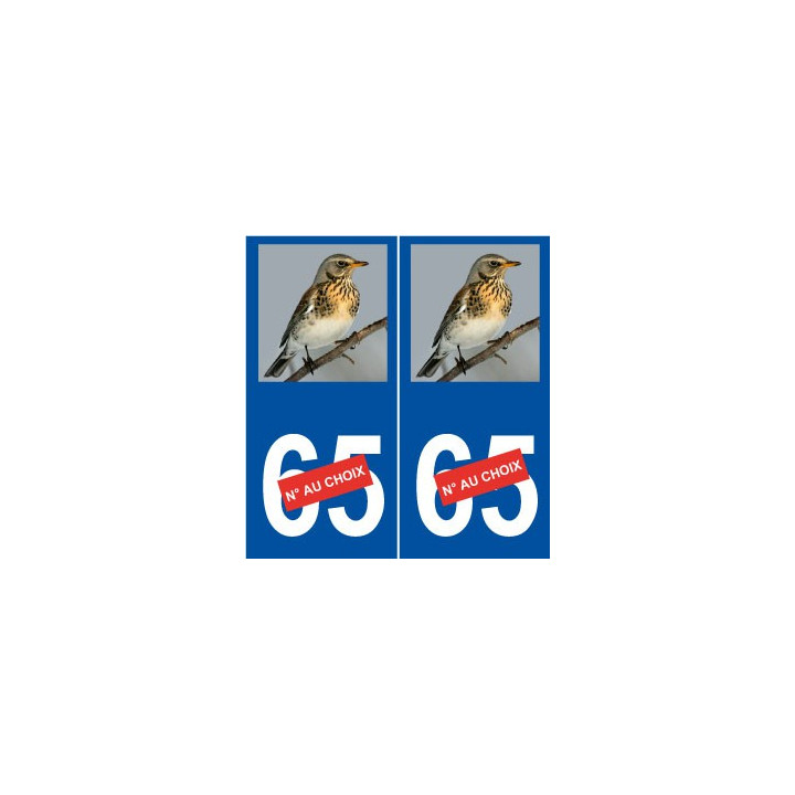 Grive numéro choix autocollant plaque sticker logo 1