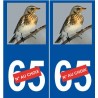 Grive numéro choix autocollant plaque sticker logo 1