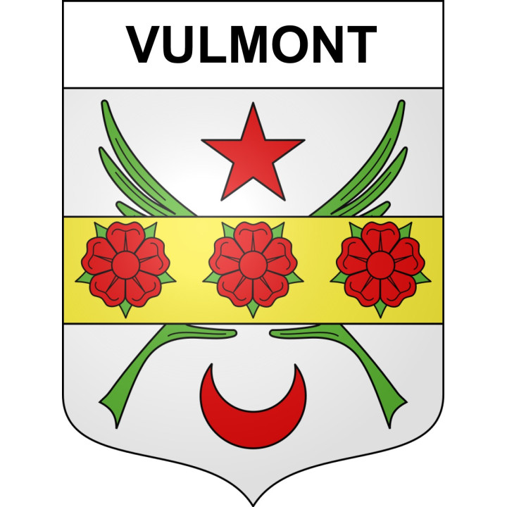 Pegatinas escudo de armas de Vulmont adhesivo de la etiqueta engomada