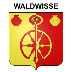 Waldwisse 57 ville sticker blason écusson autocollant adhésif