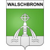 Pegatinas escudo de armas de Walschbronn adhesivo de la etiqueta engomada