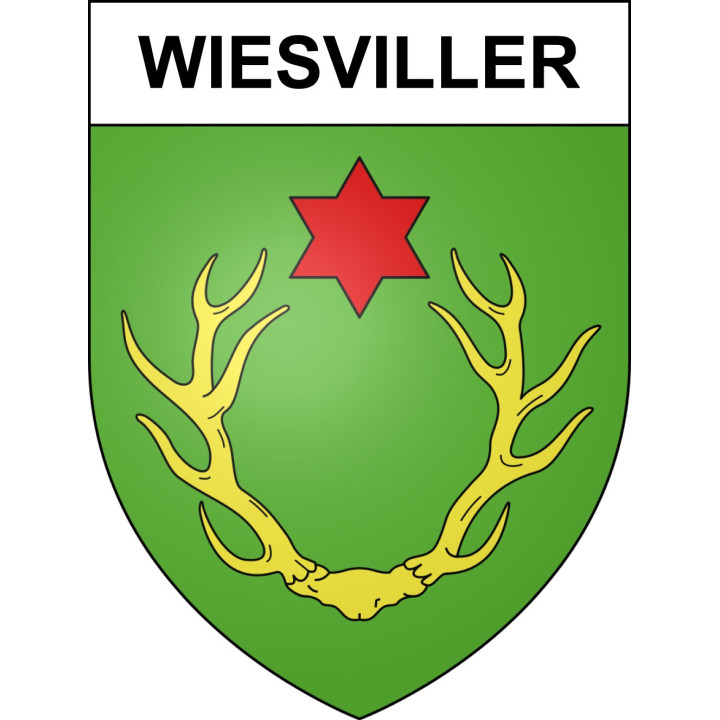 Wiesviller 57 ville sticker blason écusson autocollant adhésif