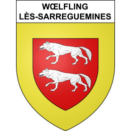 Stickers coat of arms Wœlfling-lès-Sarreguemines adhesive sticker