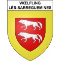 Wœlfling-lès-Sarreguemines 57 ville sticker blason écusson autocollant adhésif