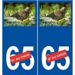Grive numéro choix autocollant plaque sticker logo 2