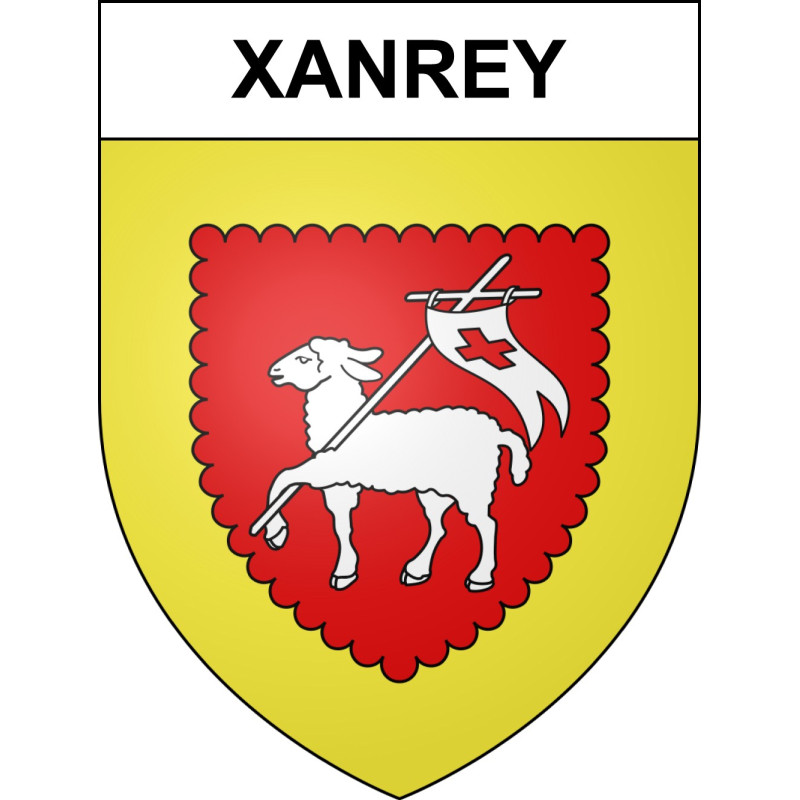 Pegatinas escudo de armas de Xanrey adhesivo de la etiqueta engomada