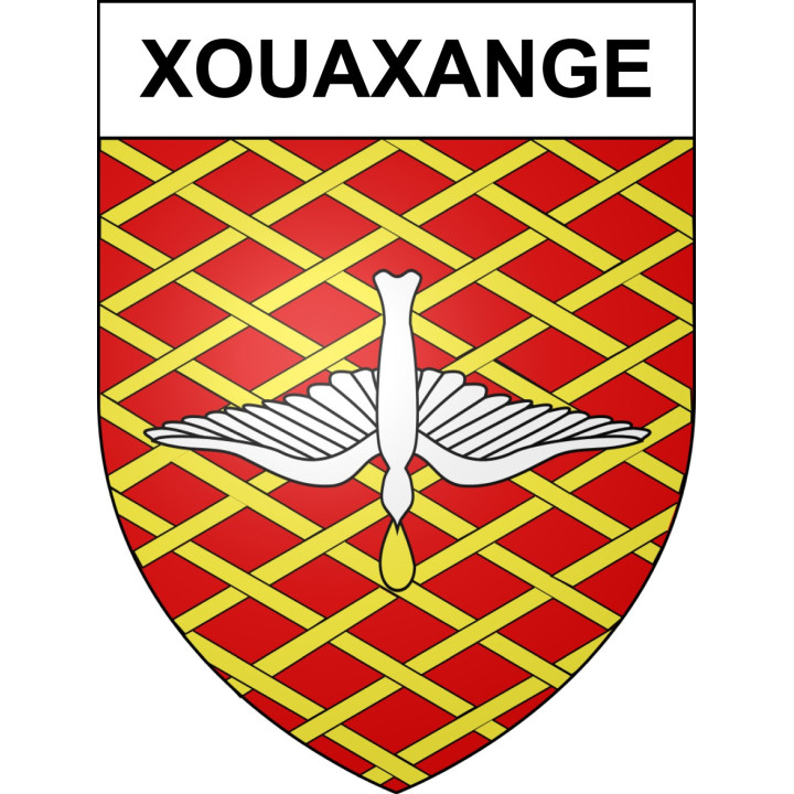Pegatinas escudo de armas de Xouaxange adhesivo de la etiqueta engomada