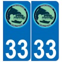 33 Bassin Arcachon autocollant plaque immatriculation auto ville sticker logo986541
