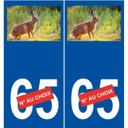 Lièvre numéro choix autocollant plaque sticker logo 1