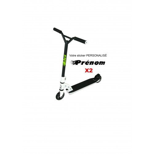 Autocollant Prénom flammes personnalisable bicyclette voiture  moto sticker 