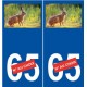 Lièvre numéro choix autocollant plaque sticker logo 1